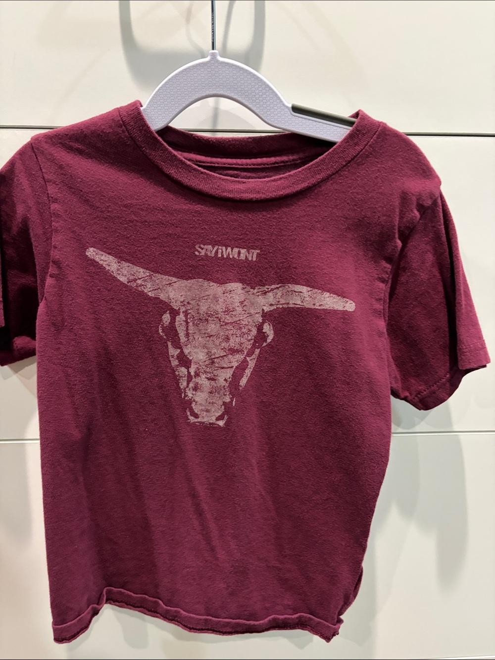 Kids Short-Sleeve Burgundy Graphic Tee -